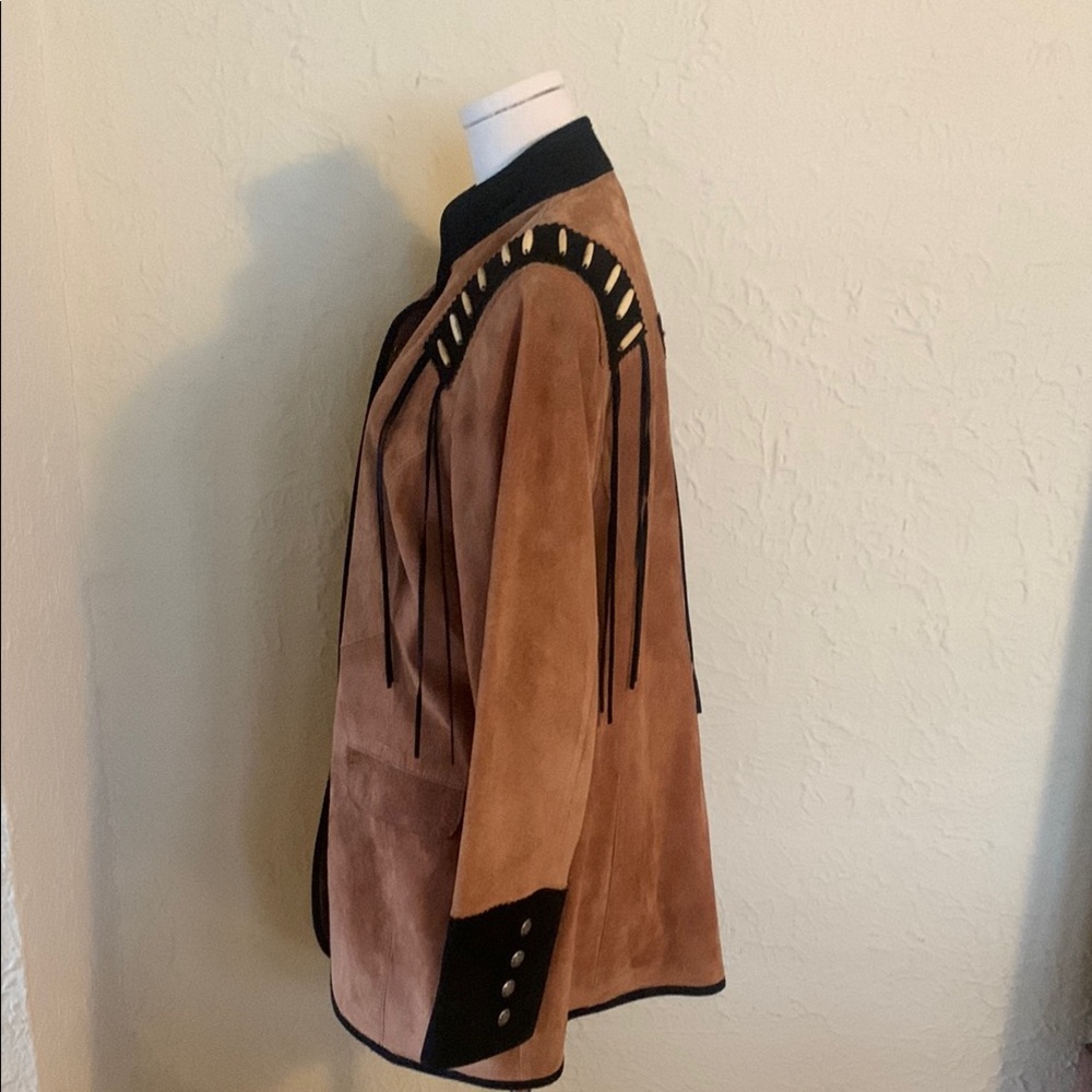 Brown and Black Authentic Suede jacket - Picture 4 of 8